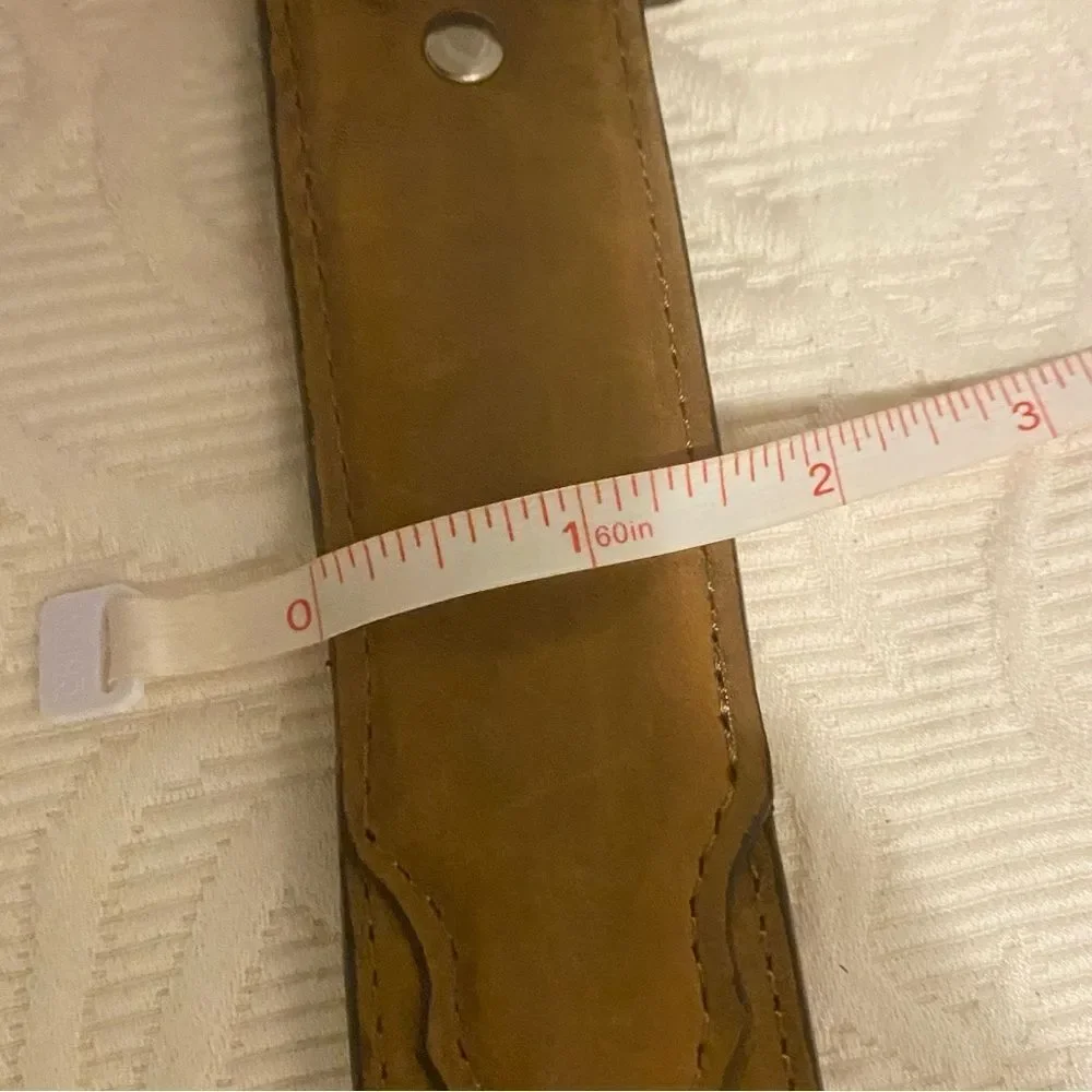 EUC Nocona Western Nubuck Leather Belt Waist 44